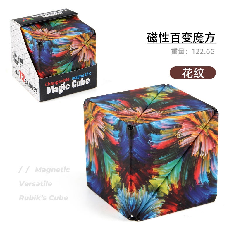 Children'S Toys 3D Three-Dimensional Changeable Magnetic Rubik'S Cube Tangram Three-Dimensional Geometric Rubik'S Cube Puzzle Puzzle Toy - Image 1