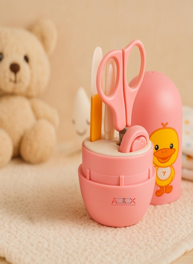 AEREX Baby Nail Care Kit | Baby Manicure Pedicure Care Kit | Baby Nail Cutter Kit for Newborn, Infant & Toddler (Nail Clipper, Scissors, File and Tweezer) | Complete Nail Care Set (Multicolor) - Image 1