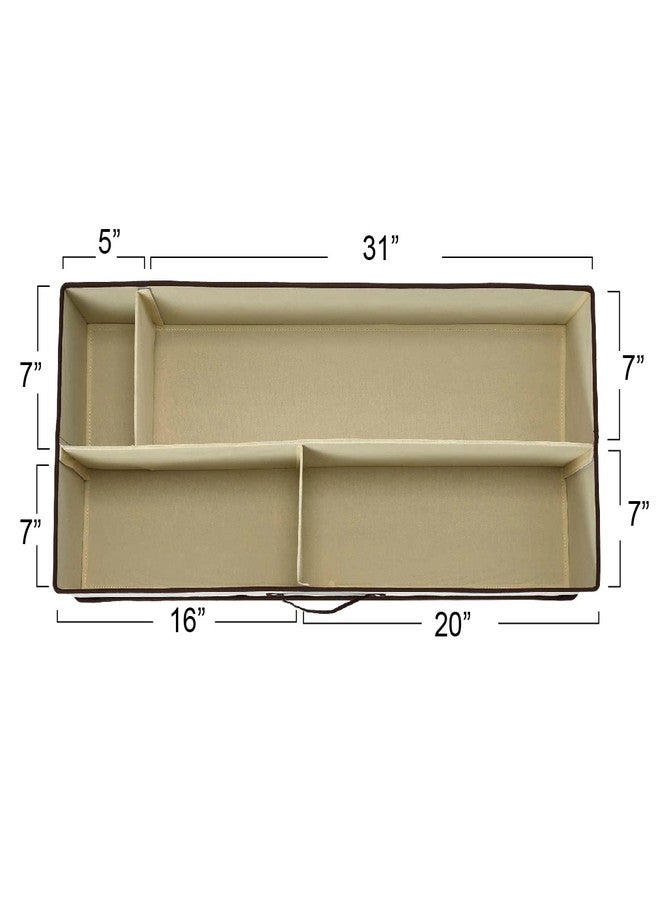 Household Essentials Gift Wrap Organizer with Lid, Natural and Brown - Image 3