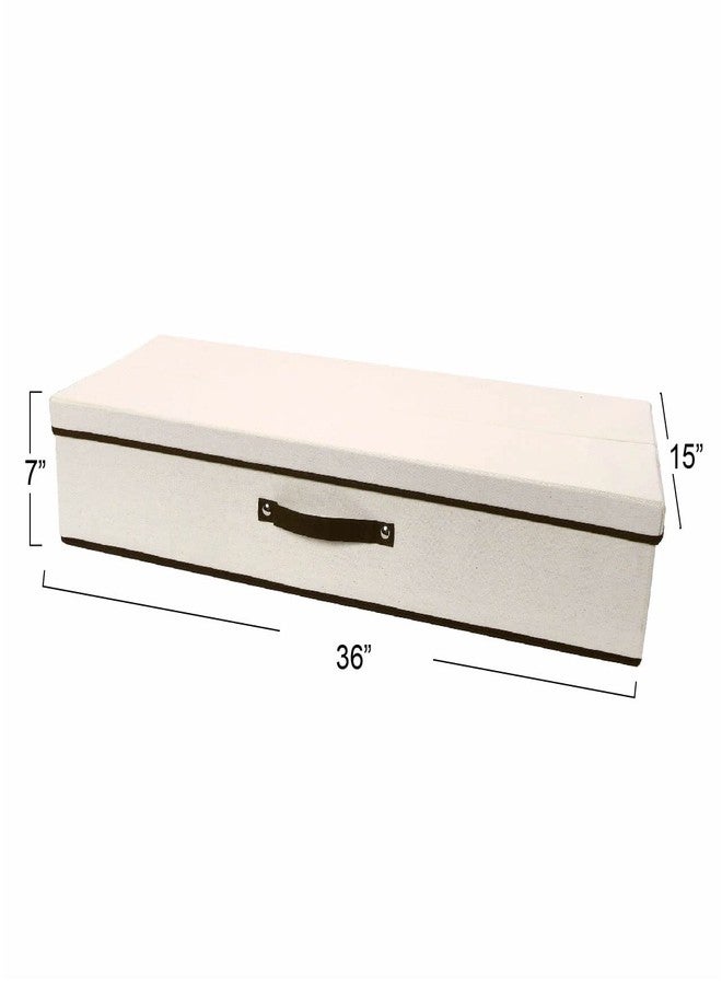 Household Essentials Gift Wrap Organizer with Lid, Natural and Brown - Image 2