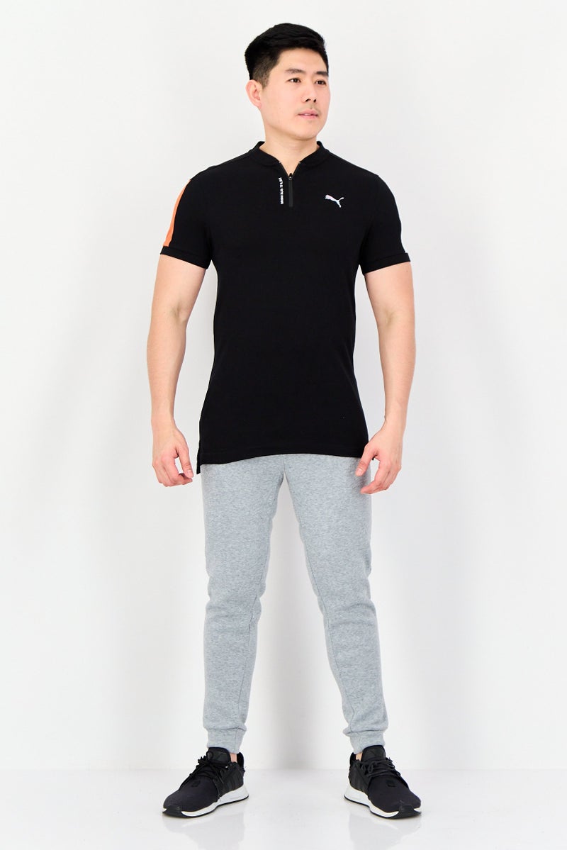 PUMA قميص بولو رياضي للرجال بأكمام قصيرة، خارجي، أسود - Image 2