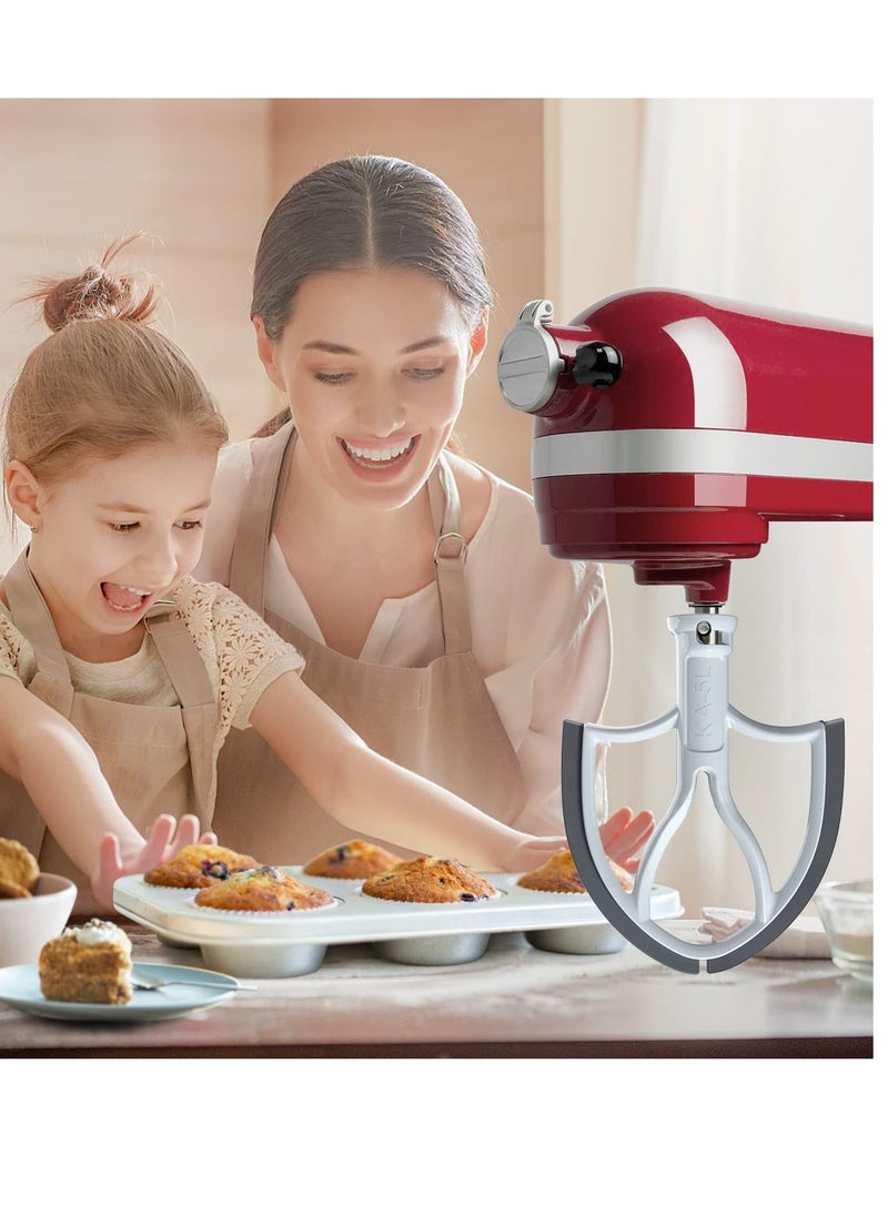 KASTWAVE 5 Quart Flex Edge Beater for Kitchen Aid Bowl-Lift Stand Mixer, Kitchenaid Mixer Attachment, Kitchen Mixer Accessory Replacement, Beater With Silicone Edges  - Image 2
