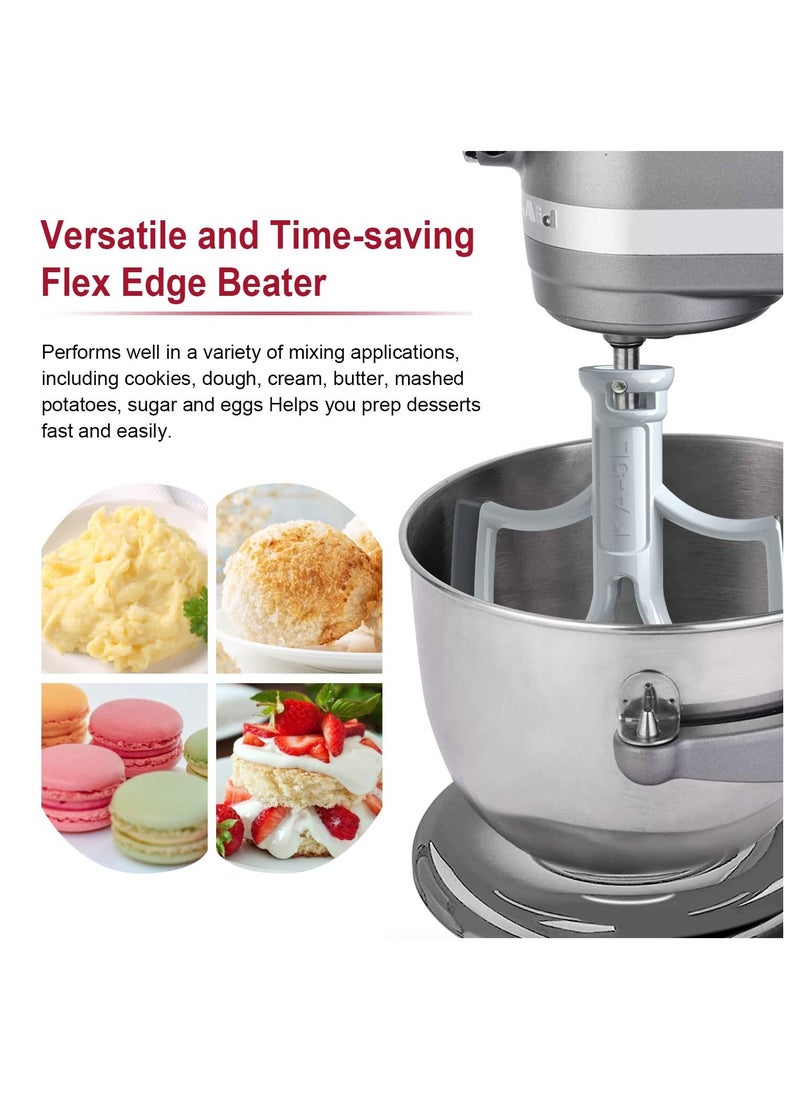 KASTWAVE 5 Quart Flex Edge Beater for Kitchen Aid Bowl-Lift Stand Mixer, Kitchenaid Mixer Attachment, Kitchen Mixer Accessory Replacement, Beater With Silicone Edges  - Image 3