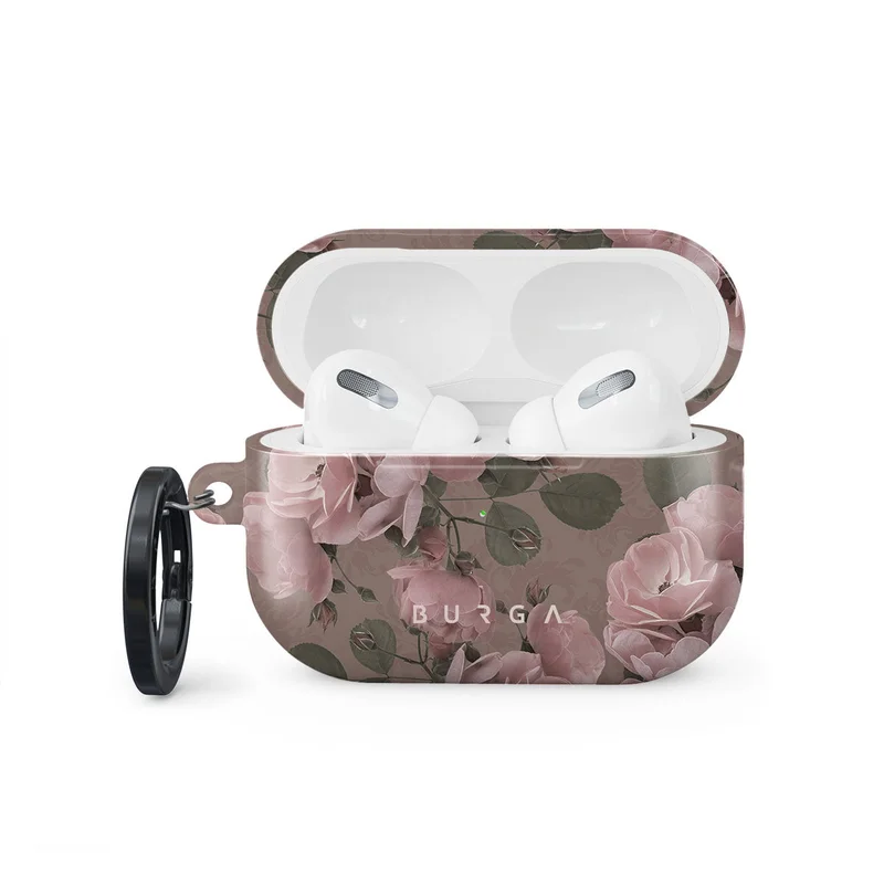 بورجا جراب حماية بورجا آيربودز برو  أناقة كلاسيكية لآبل آيربودز، غطاء بشحن  مرئي، مقاوم للخدش والصدمات