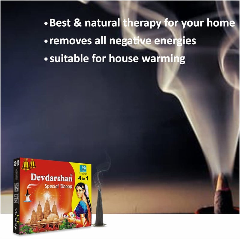 Devdarshan Devdarshan Special 4in1 Dhoop Fragrances Fancy Night Queen Chandan Guggal NonToxic Ideal for Prayer Meditation Relaxation Rituals 192 Sticks Pack of 12 Units 16 Sticks Each  - Image 5