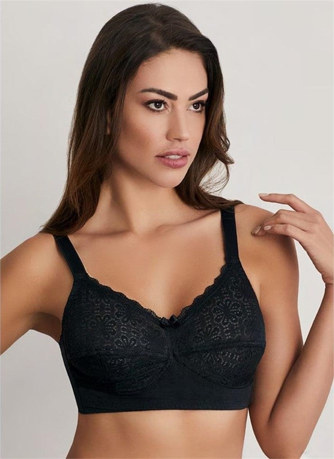 Eros ERSK320 Laura Non-Wireless Extra Minimizer Bra - Black
