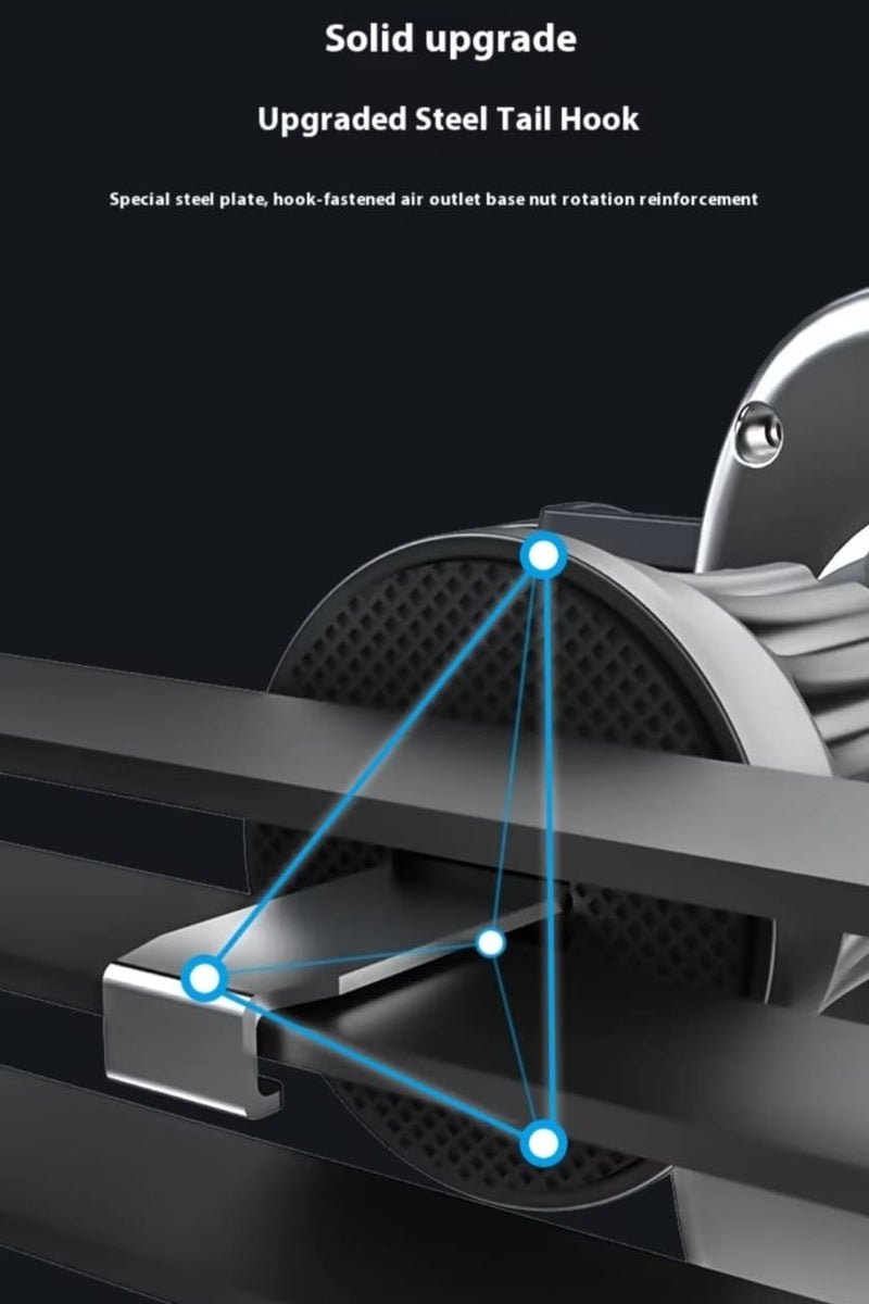 Universal Car Phone Holder, Car Mount, 360° Adjustable for Air Vent, One-Button Release, Metal Hook , Hands Free – Black - Image 5