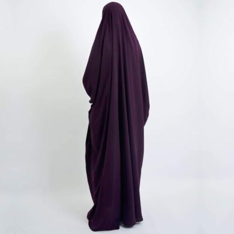 Muslim Plain Women's Loose One-Piece Prayer Dress Full Cover Hooded Islamic Abaya Kaftan with Hijab Conservative Clothing Prayer Dress Ramadan for Ethnic, Evening, Party - Image 5