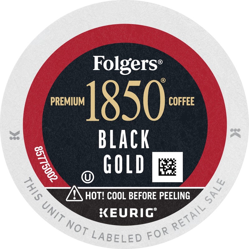 Folgers 1850 Black Gold Dark Roast Coffee, 60 Keurig K-Cup Pods - Image 3
