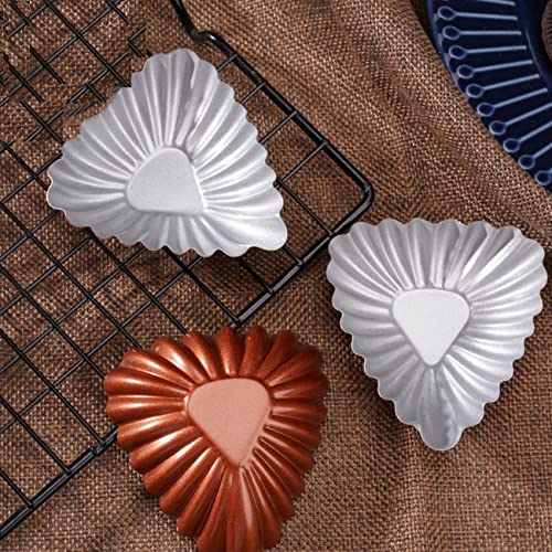 we3 Aluminum Egg Tart Molds Triangle, 6.3 x 4 x 2 cm, 10 Piece, Multicolor - Image 4