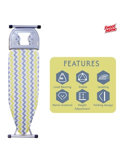 Sweet Home Ironing Board with Adjustable Height Mechanism Heat Resistant Foldable Ironing Board Cotton Cover Freestanding Heavy-Duty Non Slip Legs for Home, Laundry Room or Dormitory Use  - Image 3