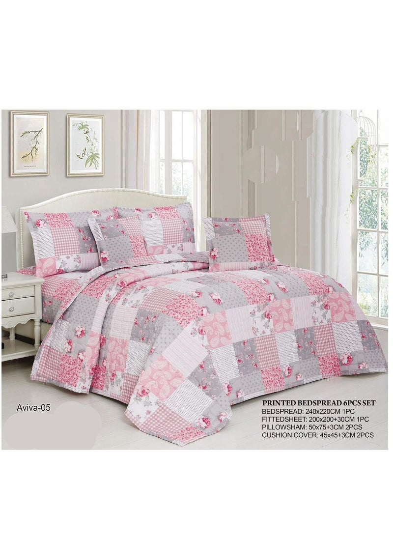 Hours Comforter Set by Compressed Hours with an elegant pattern 6 pieces king size  - Image 1