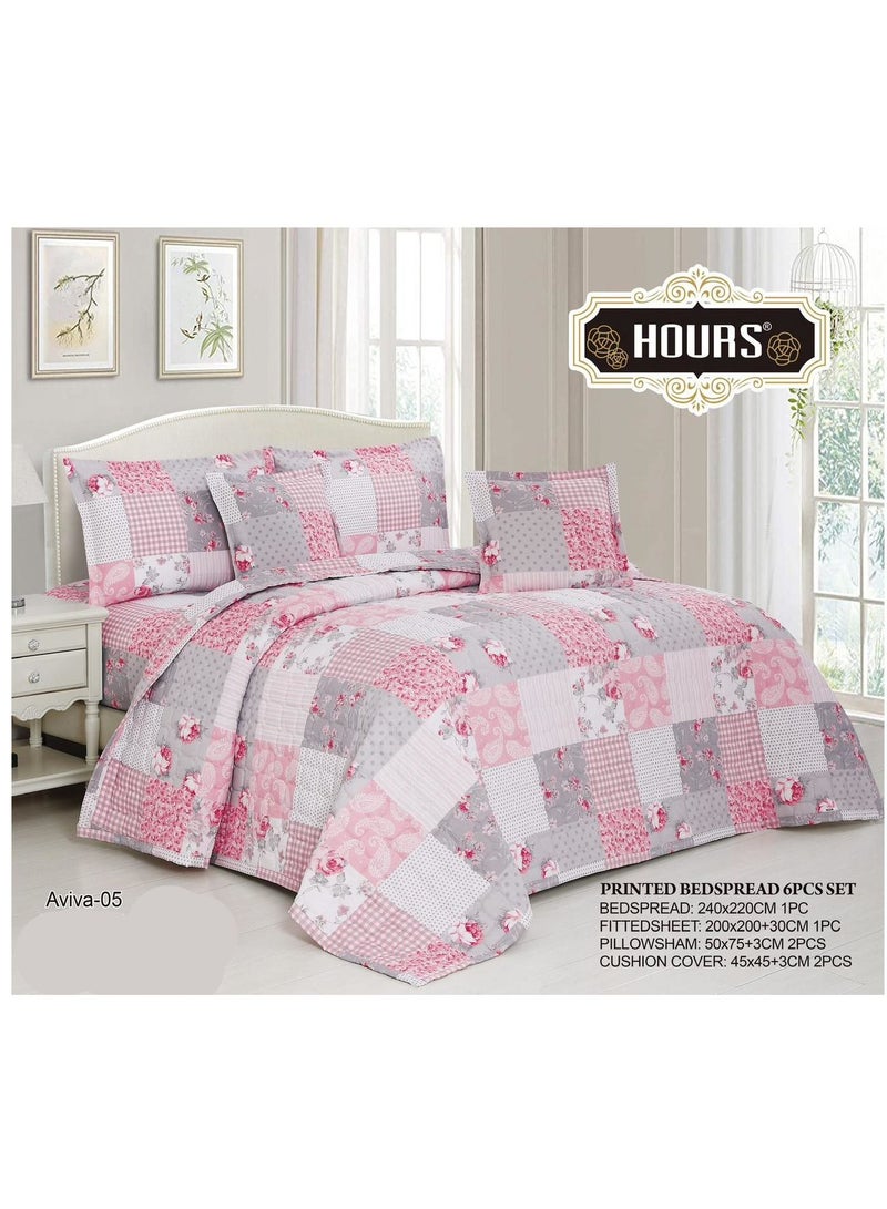 Hours Comforter Set by Compressed Hours with an elegant pattern 6 pieces king size  - Image 2