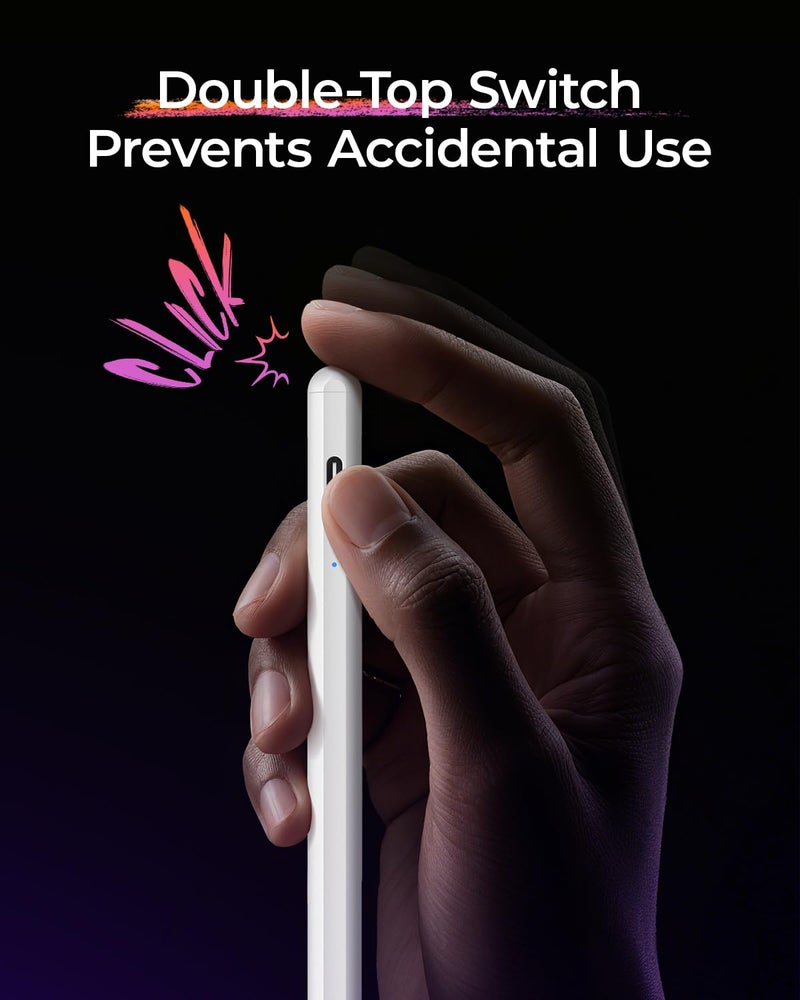 JAMJAKE قلم آيباد رقم 1 الأكثر مبيعًا في الولايات المتحدة - قلم لمسية لجهاز آيباد 11 و10 الجيل - شحن أسرع بـ 10 دقائق متوافق مع (2018-2025) آبل آيباد 6-11 الجيل، آيباد إير 3/4/5/M2/M3، آيباد ميني 5/6، آيباد برو 11"/12.9"/M4، أبيض - Image 3