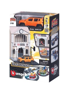 Bburago 1:43 حريق شارع محطة قطار مدينة بوراجو بما في ذلك. 1 سيارة متنوعة الطراز قد تختلف  - Image 4