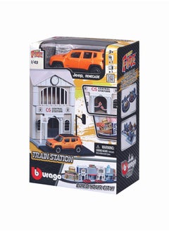 Bburago 1:43 حريق شارع محطة قطار مدينة بوراجو بما في ذلك. 1 سيارة متنوعة الطراز قد تختلف  - Image 3