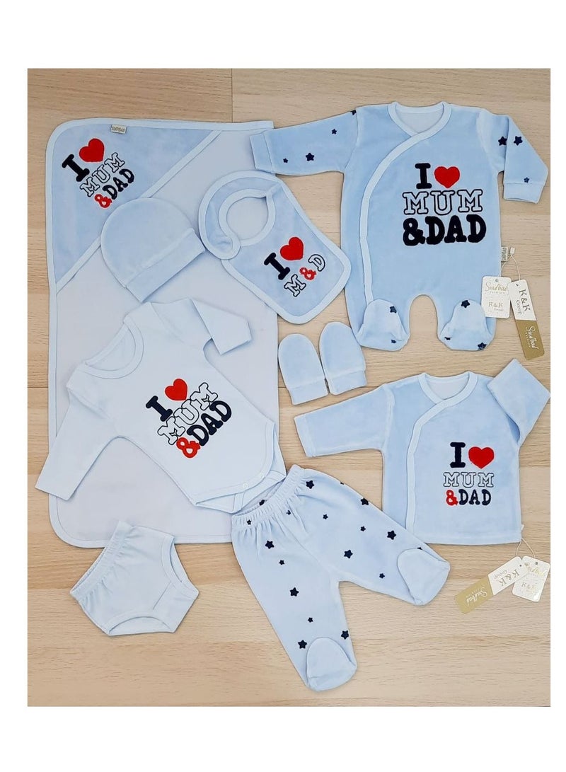 Newborn's Ten Winter Daddy Hospital Set (Blue)