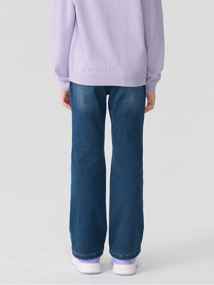 بالابالا بنطلون جينز بمسحات باهتة للبنات - Image 3