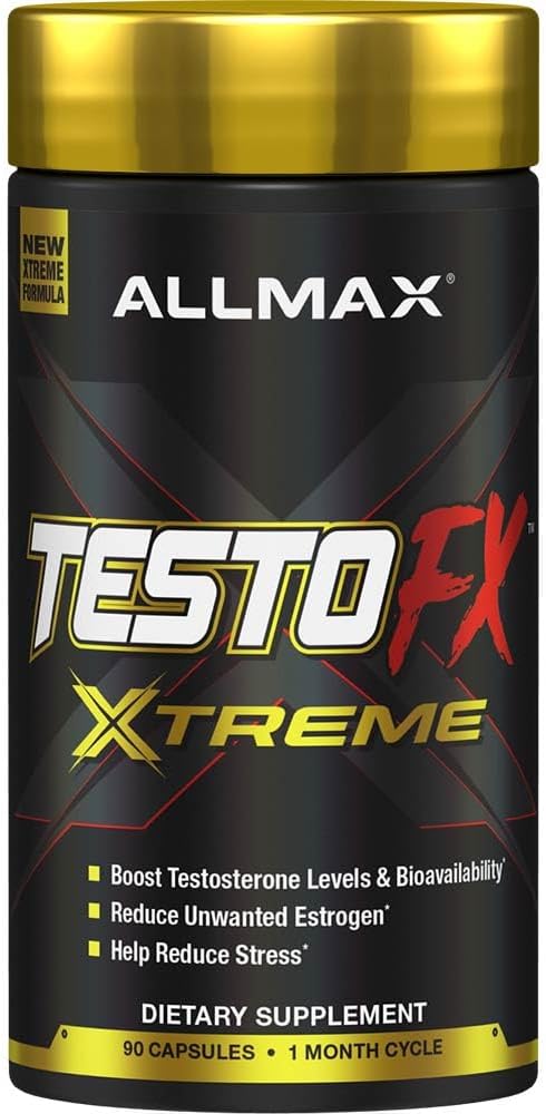 AllMax Nutrition مكمل TESTOFX Xtreme لزيادة هرمون التستوستيرون للرجال من ALLMAX Nutrition مع تريبولوس تيرستريس وأشواغاندا وتونكات علي يدعم قوة العضلات والطاقة والتحكم في الاستروجين 90 كبسولة 30 يومًا - Image 1