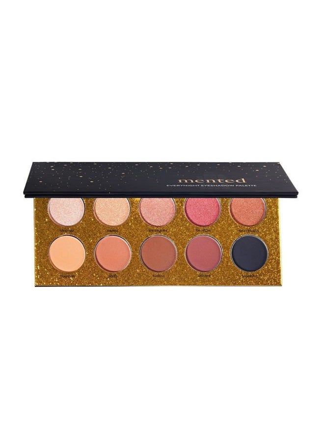 Mented Cosmetics Eyeshadow Palette Nude and Dark Eyeshadows, Vegan, Paraben-Free Cruelty-Free Makeup, Made in USA, Neutral and Dark Glam Eyeshadow, 17g/0.63oz, 10 Pan, Everynight - Image 1