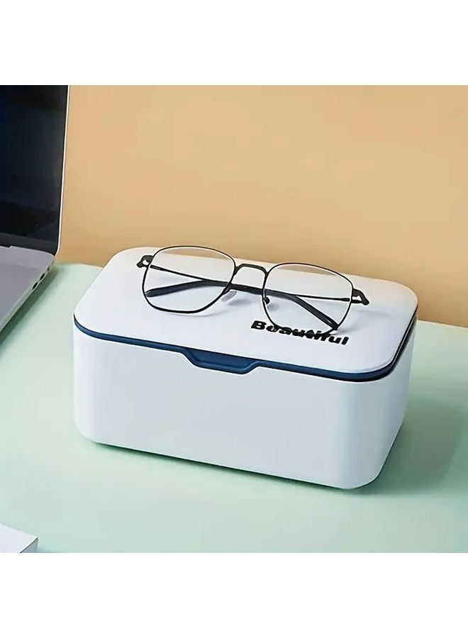 Large Capacity Blue Pull Out Tissue Box With Dustproof Seal For Dry Wet Wipes - Image 4