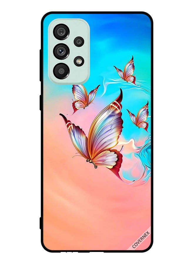 Covernex Protective Case Cover For Samsung Galaxy A53 5G Butterflies Flying Over Paint Color - Image 1