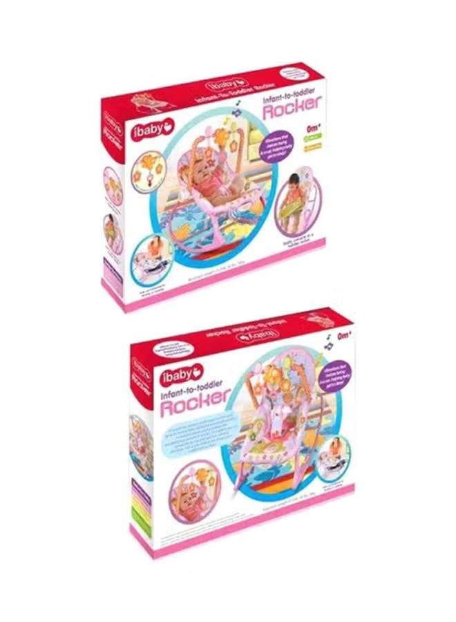 آي بيبي كرسي هزاز قابل للطي والحمل، بتصميم فريد، مناسب للأطفال الرضع والأطفال الصغار، مزود بخاصية الاهتزاز. - Image 2