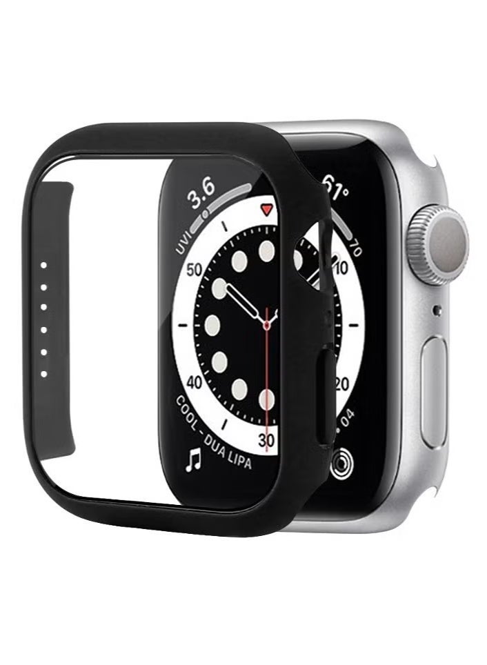 Apple Watch Series 10 46mm case with Tempered Film Screen Protector, Full Protective Hard PC Bumper Touch Sensitive HD Screen Cover(46mm,Black) - Image 2