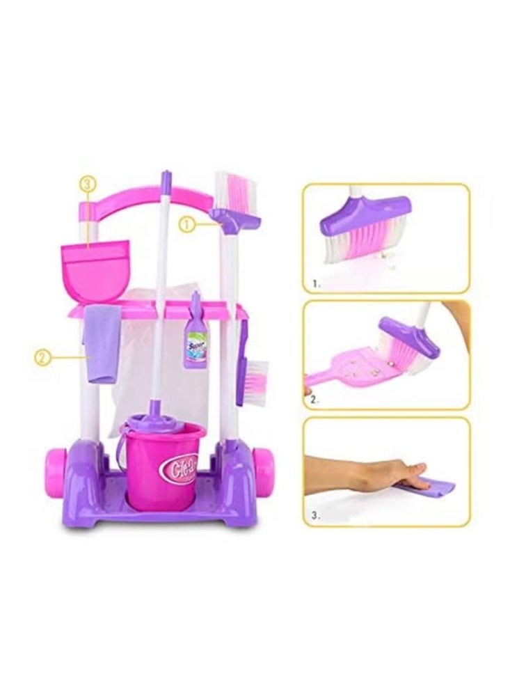 Dream Zone - 9-Piece Portable Lightweight Little Helper Pretend House Cleaning Play Set - Image 1