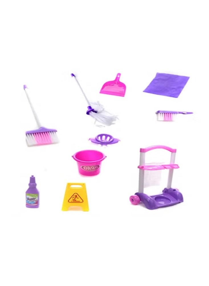 Dream Zone - 9-Piece Portable Lightweight Little Helper Pretend House Cleaning Play Set - Image 1