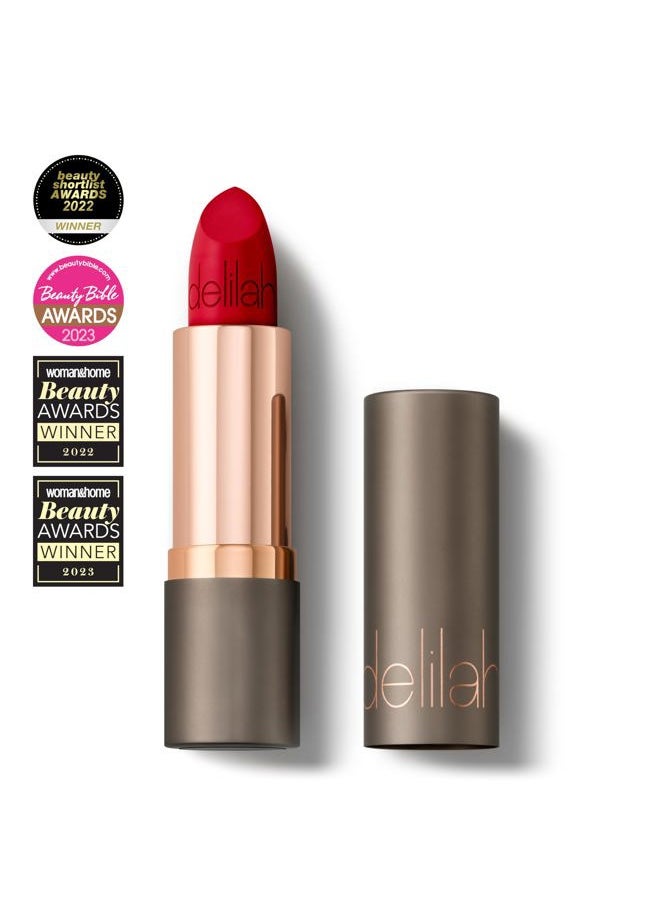 delilah  - delilah - Colour Intense Cream Lipstick - Floozy - Rich Pigmented - Long Lasting, Hydrating, Velvety Creamy Lipstick For Women - Silky Matte Finish - Infused with Vitamin E - Vegan - 3.7g / 0.13 Oz - Image 1
