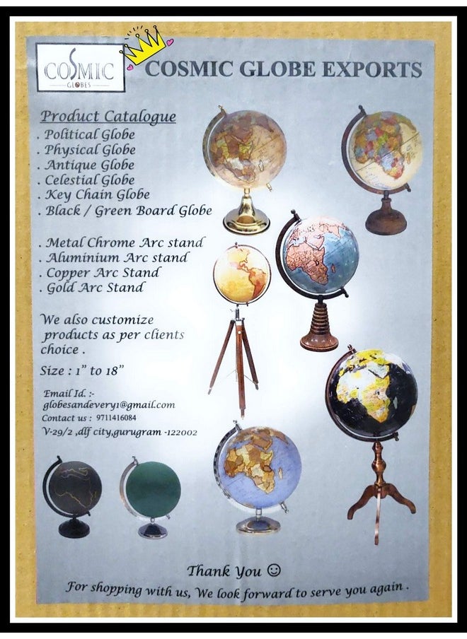 كوزمك جلوبال إكسبورتس تصدر شركة Cosmic Globe كرة بلاستيكية تعليمية مغلفة باللون الأزرق مقاس 5 بوصات؛ كرة للأطفال؛ كرة للمعلمين؛ كرة للطلاب؛ كرة صغيرة؛ كرة لغرفة دراسة الأطفال؛ كرة مكتبية  - Image 5