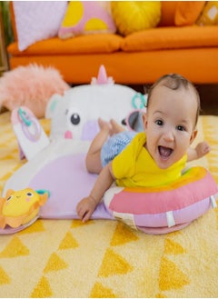 Bright Starts Bright Starts Tummy Time Prop & Play Baby Activity Mat with Support Pillow & Taggies - Unicorn 36 x 32.5 in, Age Newborn+  - Image 3