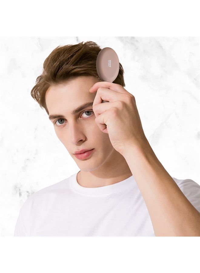 RHOS Mini Travel Hair Brush for Women/Men/Kids - Pocket Detangler Brush for Wet and Dry Hair - Travel Size Paddle Brush for Detangling- For All Hair Types (1 Pack-Mocha) - Image 4