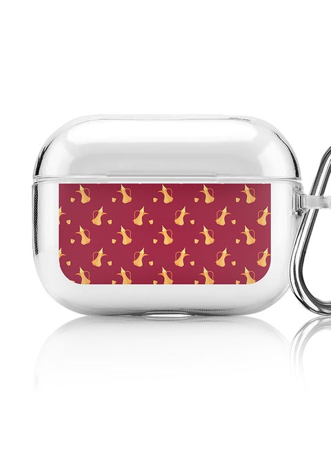 Classic Clear printed Case for Apple AirPods Pro 2nd Generation Thin Transparent Cover [Designed for Apple AirPods Pro 2nd Generation] - Pouring Dallah