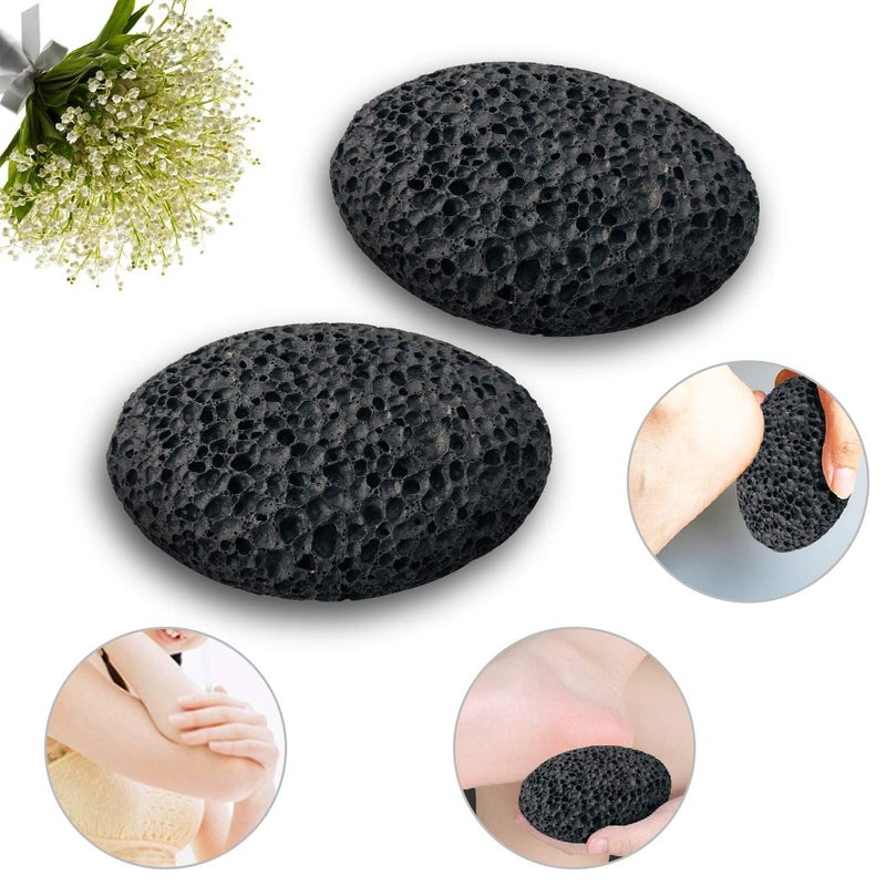 DICOBEE Pumice Stone for Foot, Natural Earth Lava Shower Pumice Stone Black, Exfoliating Rock for Feet, Pedicure Rocks, Stone for Skin Scrubber, Pedicure Exfoliator Tools Scrubber Health Foot Care - Image 4
