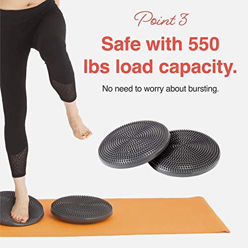 Primasole Balance Disc with Air Pump Wobble Cushion for Stability Workout 2 PCS Cobalt Blue Color PSS91NH052A - Image 4