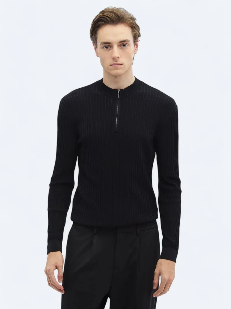 Kip Black Knitwear Sweatshirt