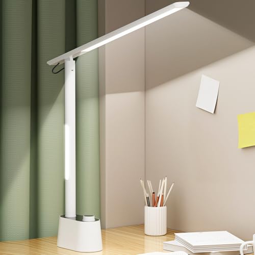 ELEPHANTBOAT® Table Lamp for Study Room 3-Color LED Eye Friendly Study Table Lamp with Side Night Light USB Rechargeable LED Light 2400mAh Battery Desk Lamps - Image 1