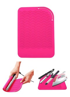 Heat Resistant Glove With Heat Resistant Mat For Curling Iron Hair Straightener Flat Irons Silicone Bump Glove 9” X 6.5” Food Grade Silicone Mat Pink - pzsku/ZA526341B6420495C9C2BZ/45/_/1719064967/83d097ee-f5be-41cb-b81f-9f13216a68c9