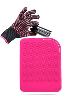 Heat Resistant Glove With Heat Resistant Mat For Curling Iron Hair Straightener Flat Irons Silicone Bump Glove 9” X 6.5” Food Grade Silicone Mat Pink - pzsku/ZA526341B6420495C9C2BZ/45/_/1719064967/b240a850-aad5-4bd8-bb85-71f6841f17fa