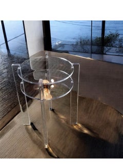 Round acrylic table with two floors - pzsku/ZA526395ED8E2AD4FB43FZ/45/_/1730995990/f53447ef-df10-4c37-b402-123b8323df9f