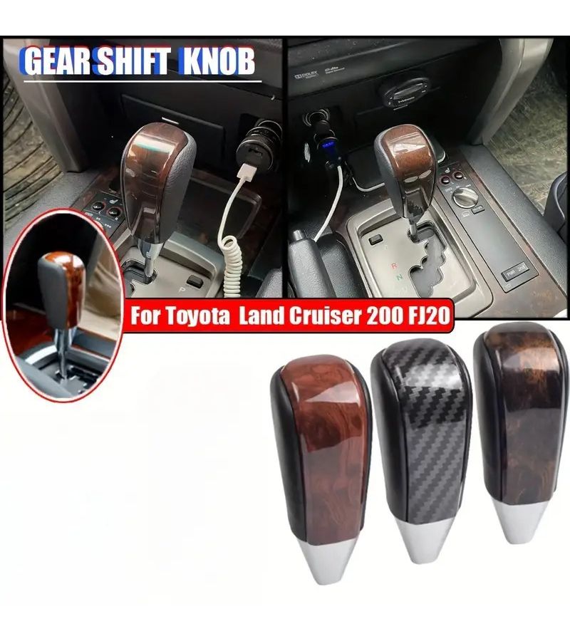 AT Automatic Gear Shift Knob For Land Cruiser 200 FJ20 2008 2009 2010 2011 2012 2013 2014 2015 2016 2017 Interior Replacement Black - Image 4