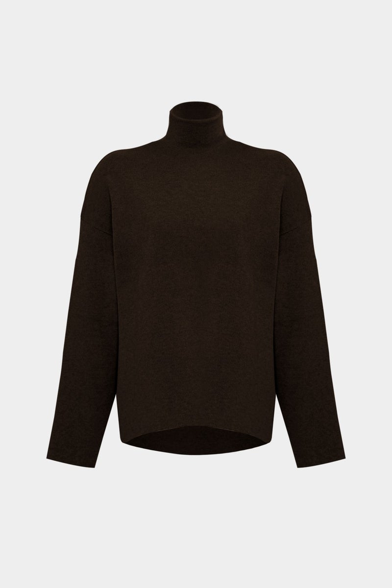 Açelya Okcu Premium Oversize Stand Collar Cotton Women's Knitwear Sweater  - Image 1