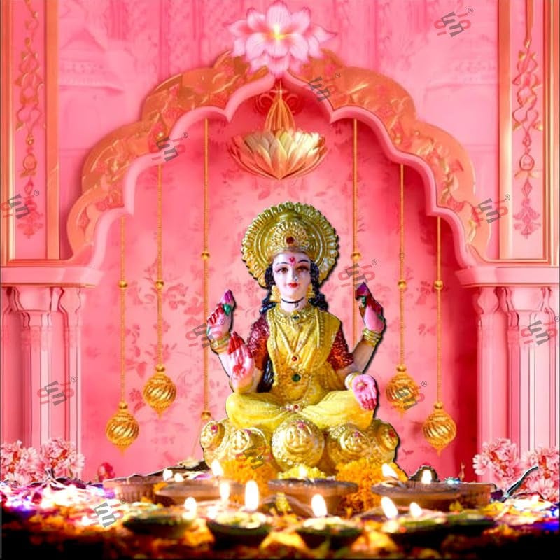 S2S قماش خلفية قوس وردي لتزيين البوجا التقليدي، قماش تزيين خلفية | قماش ستارة للمهرجانات والفعاليات والمناسبات - (5 × 5 قدم) (قوس وردي) - Image 3