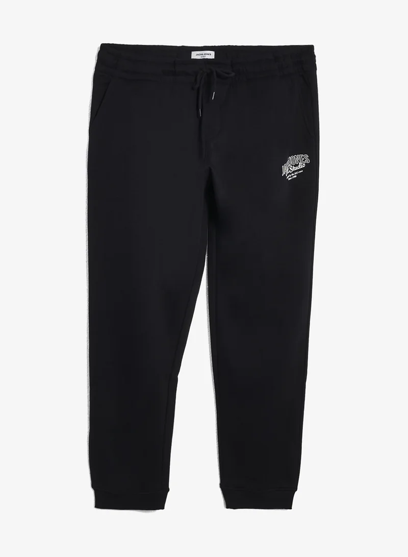 JACK & JONES Plus Size Logo Drawstring Loose Fit Sweatpants