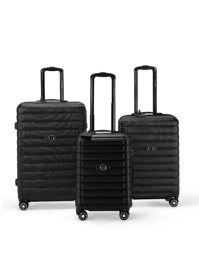 ايجل اكسبريس إيجل إكسبريس وود طقم حقائب سفر 3 قطع - أسود - صلبة ضد الخدش - غطاء حماية مجاني - ضمان لمدة عام - Image 1