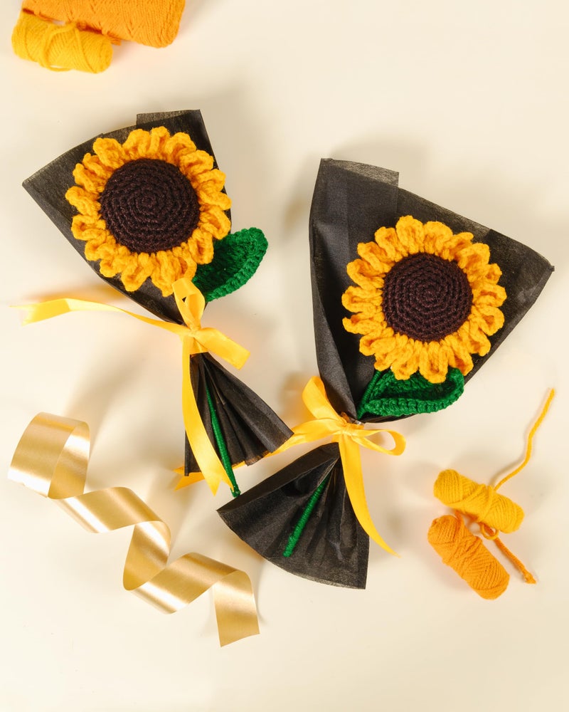 Rarejoy Gifts for Women, Combo Set of 5 Items Includes Forever Sunflower Crochet, Handmade Dreamcatcher, Luxury Scented Candle, Ceramic Mug, Greeting Card, Valentine and Anniversary Gift - Image 3