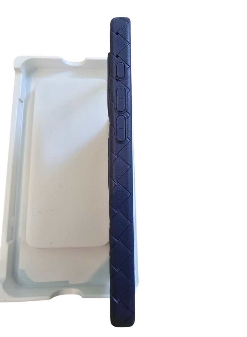 جراب لهاتف 16برو ، مصنوع من نسيج كامل، ملمس الجلد، أداة مبتكرة تجمع بين الحماية القصوى والتصميم الأنيق، باستخدام مواد عالية الجودة وتقنيات متقدمة، اللون: (أزرق) - Image 5