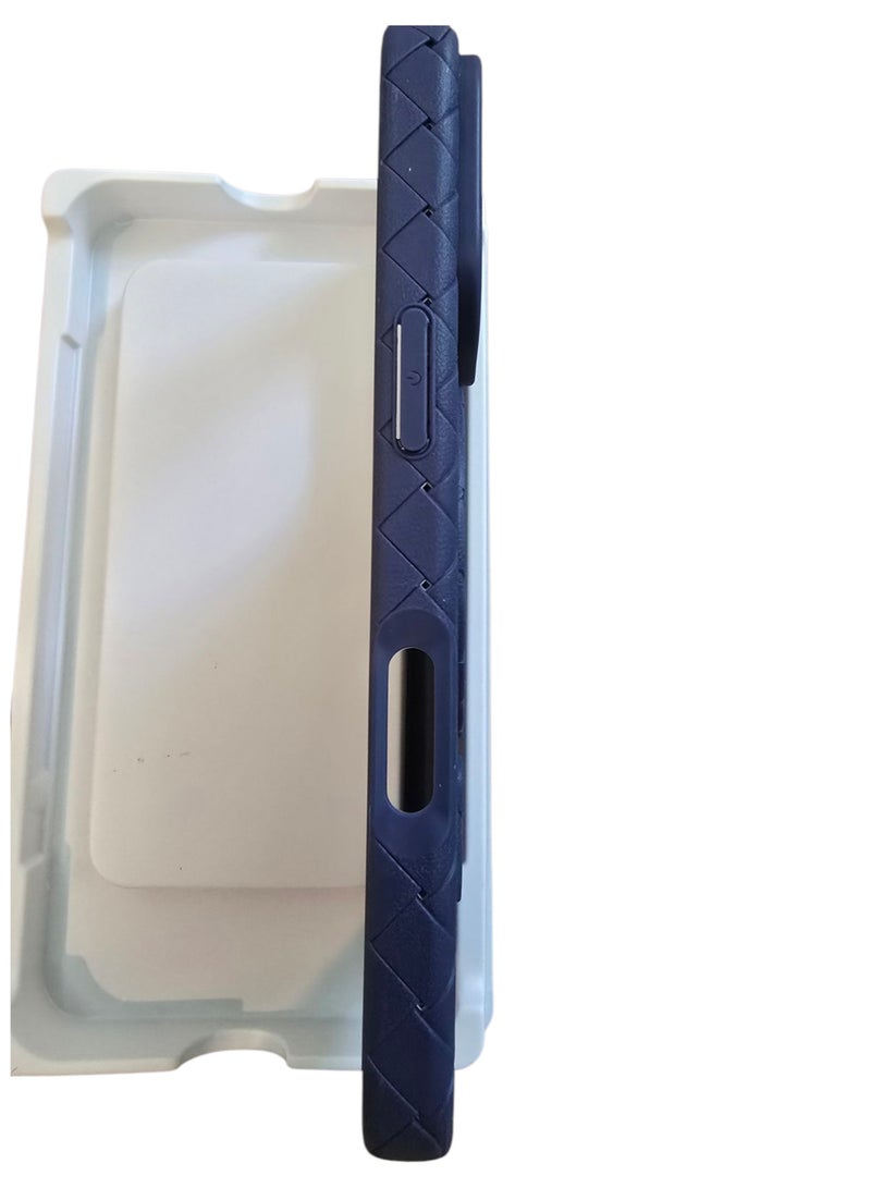 جراب لهاتف 16برو ، مصنوع من نسيج كامل، ملمس الجلد، أداة مبتكرة تجمع بين الحماية القصوى والتصميم الأنيق، باستخدام مواد عالية الجودة وتقنيات متقدمة، اللون: (أزرق) - Image 4